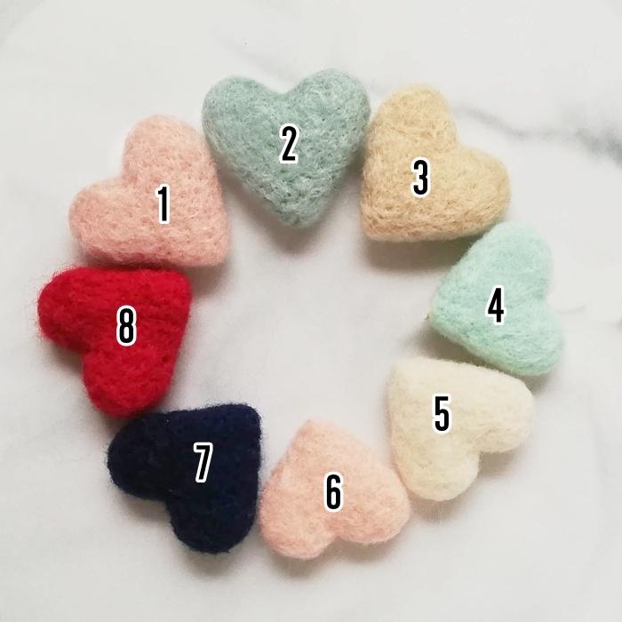 羊毛フェルトのハートピアス＊くすみピンク×タッセル＊揺れる大人可愛い（8カラー）/受注製作 | 4枚目