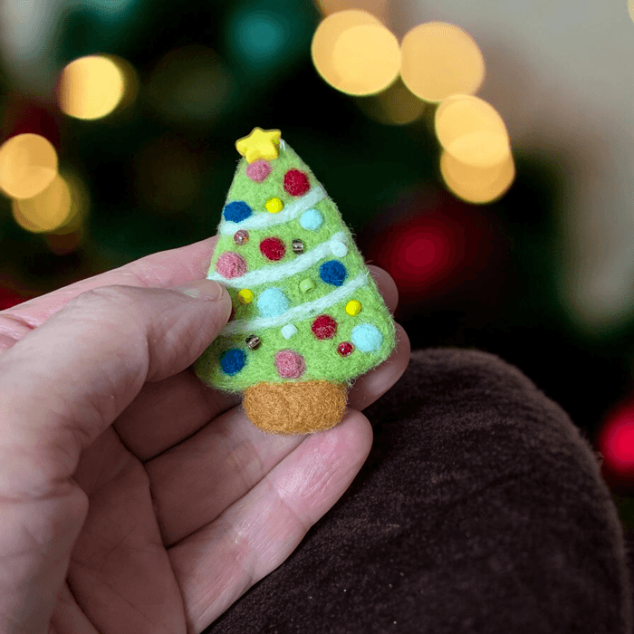 【ブローチ】羊毛フェルト クリスマスツリー クリスマス | 2枚目